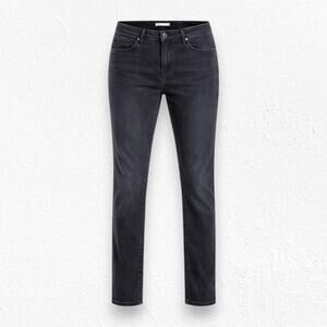 Levi's 721 Skinny Black Charcoal Gray High Waisted Slim Skinny Leg Jeans Size 32